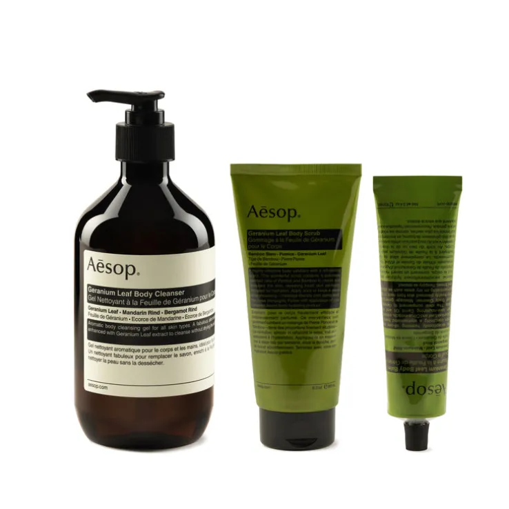 Aesop Screen 2 - Geranium Body Trio