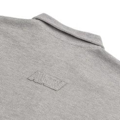 Autry Tonal Logo Waffle Long-Sleeve Polo