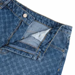 Daily Paper Monogram Denim Shorts