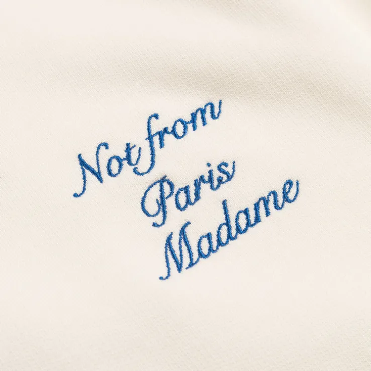Drole de Monsieur Le Hoodie Slogan Cursive