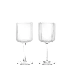 Ferm Living Ripple White Wine Glasses
