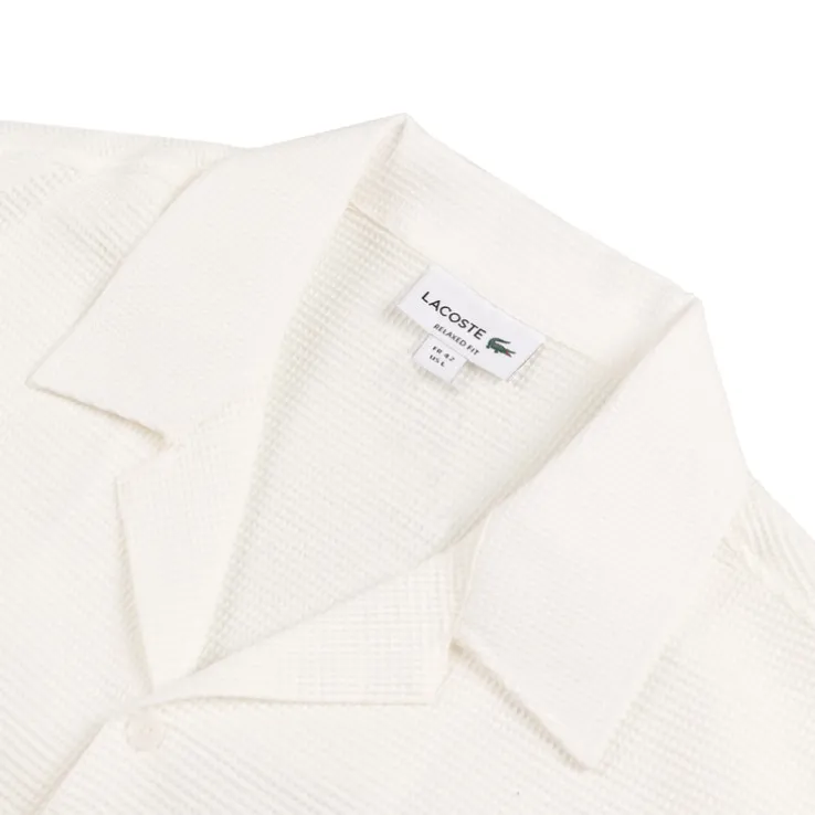 Lacoste Relaxed Fit Shirt With Structured Waffle Look