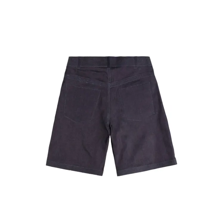 Marni Deep Blue Stretch Denim Trompe L'oeil Bermuda-Short