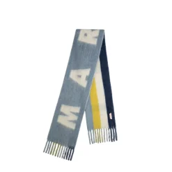 Marni Logo and Stripe Mohair Scarf