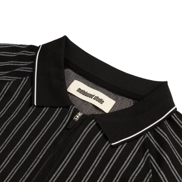Metalwood Ribbed LS Polo