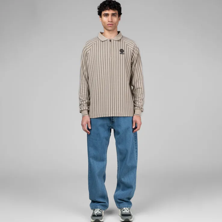 Metalwood Ribbed LS Polo