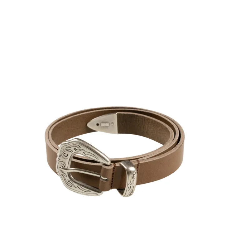Molebo Embossed Hardware Leather Belt