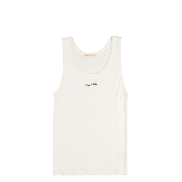 Museum of Peace & Quiet Wordmark Ribbed Tank Top