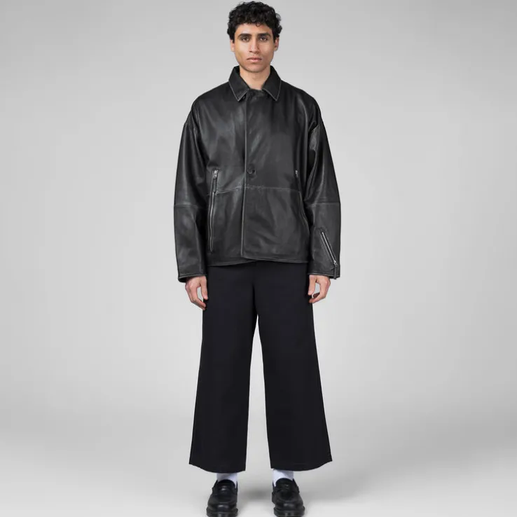 New Amsterdam Surf Association Leather Jacket Boxy Fit