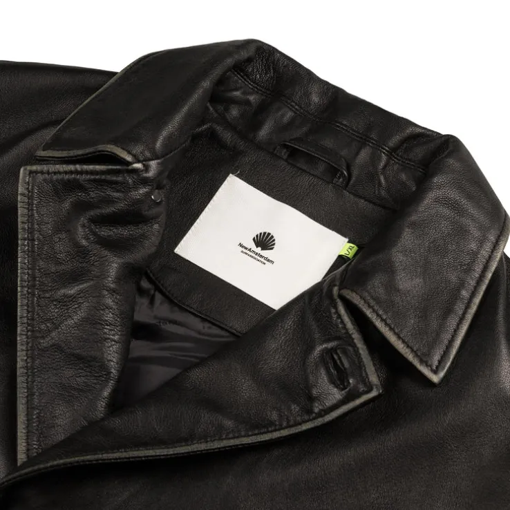 New Amsterdam Surf Association Leather Jacket Boxy Fit