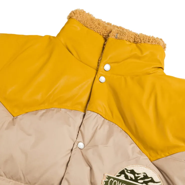 PAL Sporting Goods Cowboy Camping Down Leather Yoke Sherling Coat
