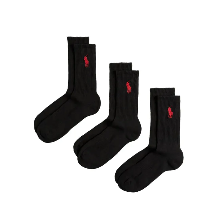 Polo Ralph Lauren Crew Socks Big Pony 3 Pack