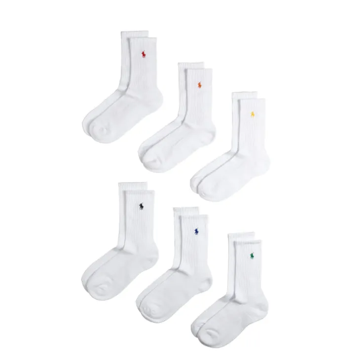 Polo Ralph LaurenCrew Socks 6 Pack