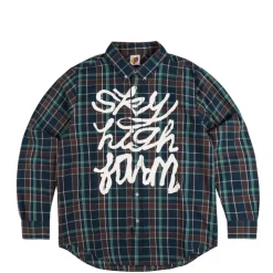 Sky High Farm Universe Hybrid Button Down Shirt Woven Knit