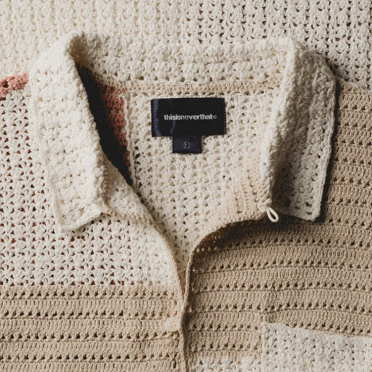 thisisneverthat Block Crochet Knit Shirt